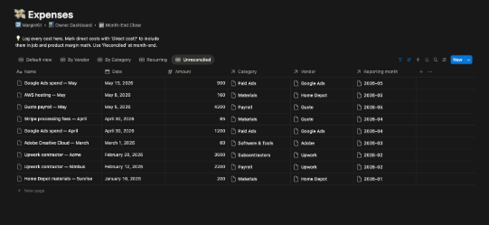 MarginKit Owner Dashboard